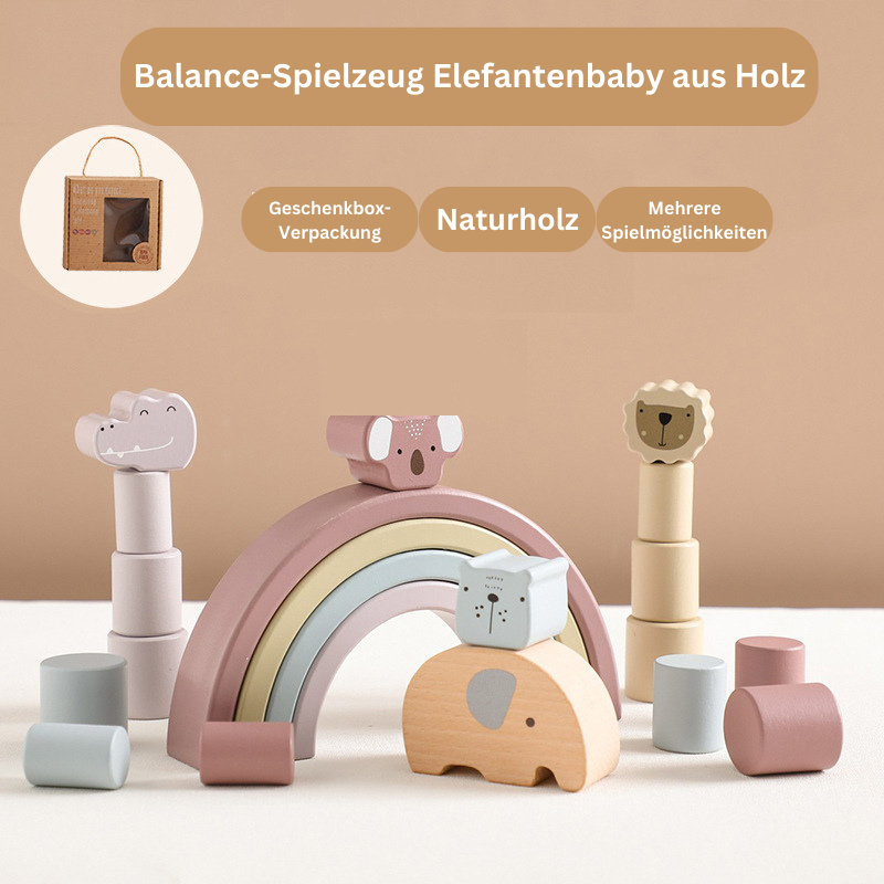 Montessori - Holzbausteine Elefant