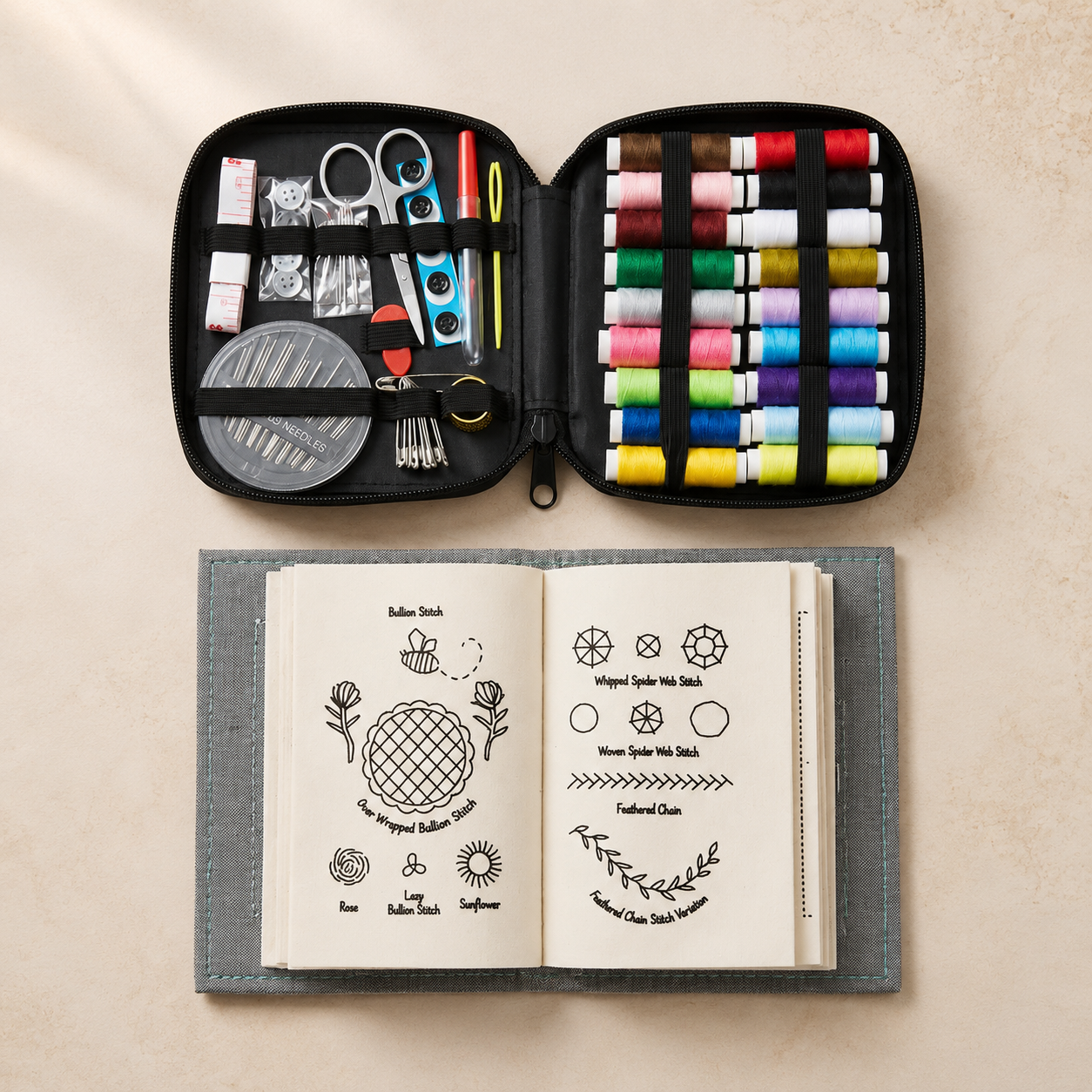 CalmStitch Kreativbuch – Stickbuch für entspannte Familienmomente