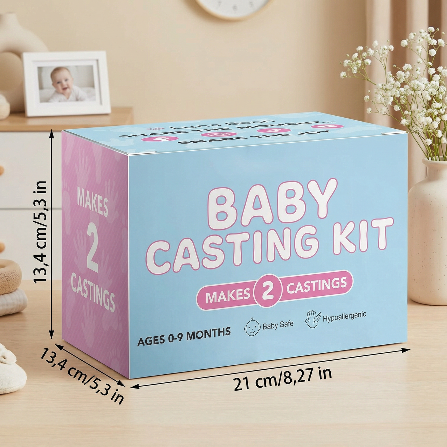 TinyMoments – Baby Hand- & Fußabdruck Erinnerungsset