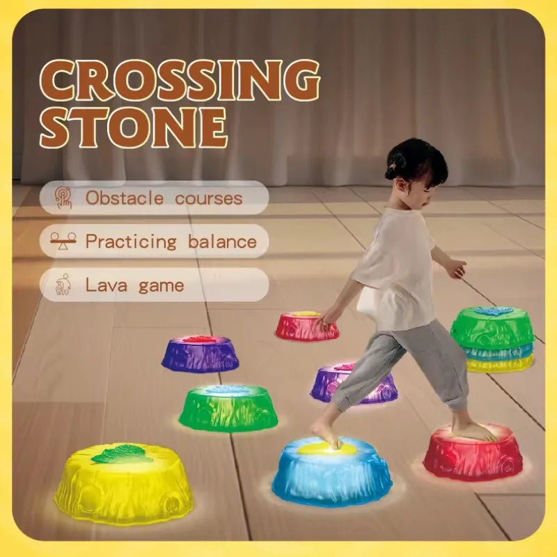 GlowSteps – Leuchtende Balance-Steine