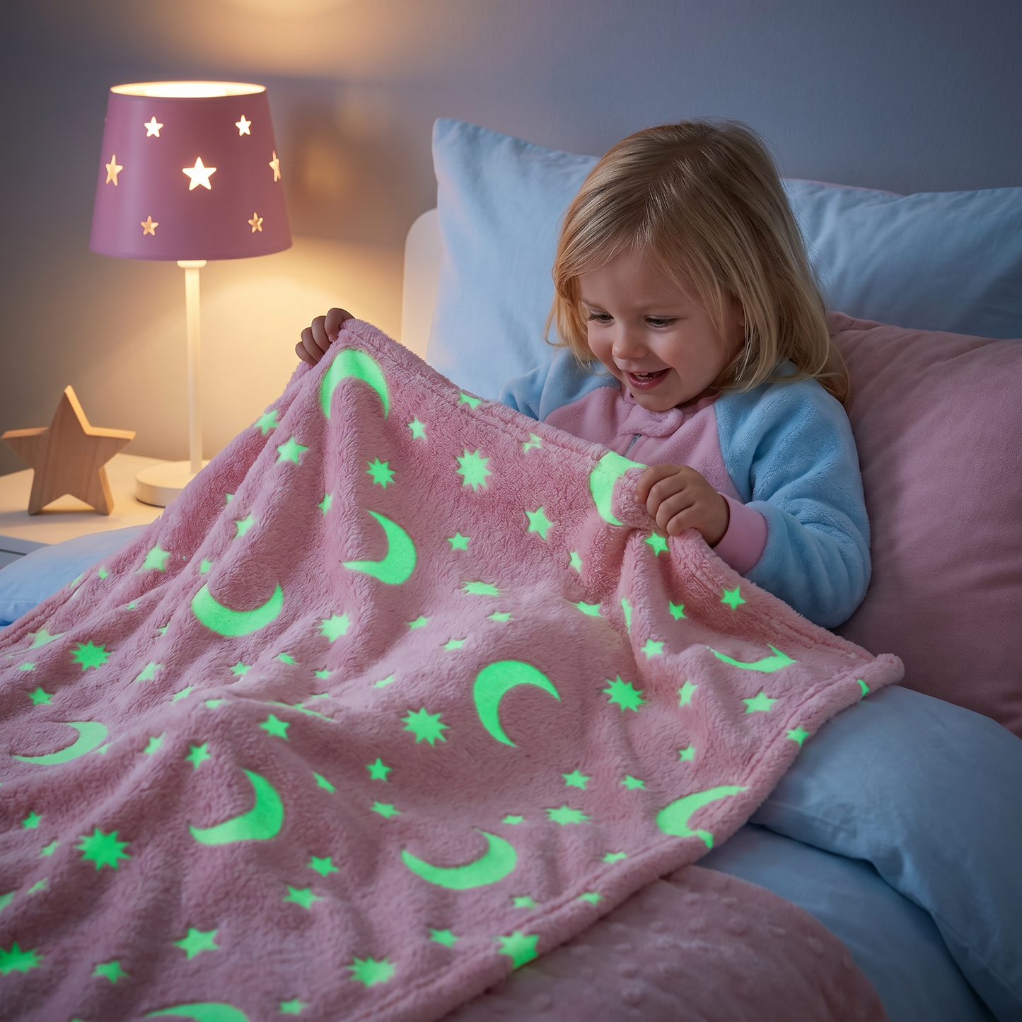 StarDream Kuscheldecke – Leuchtende Sternendecke für magische Nächte