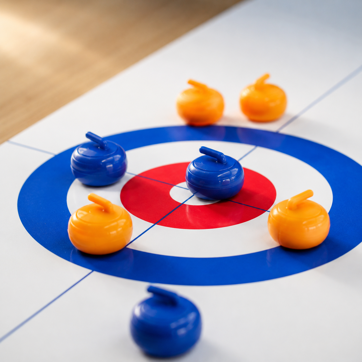 SlideCurl Family – Tisch Curling Spiel für Kinder & Familien