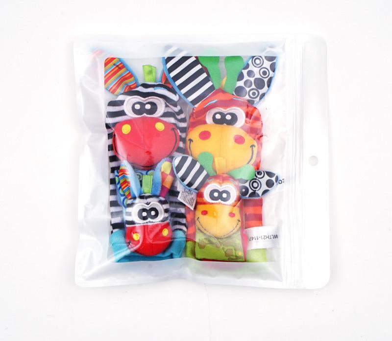 BabyFeel Friends – Sensorische Plüschsocken & Greifarmbänder