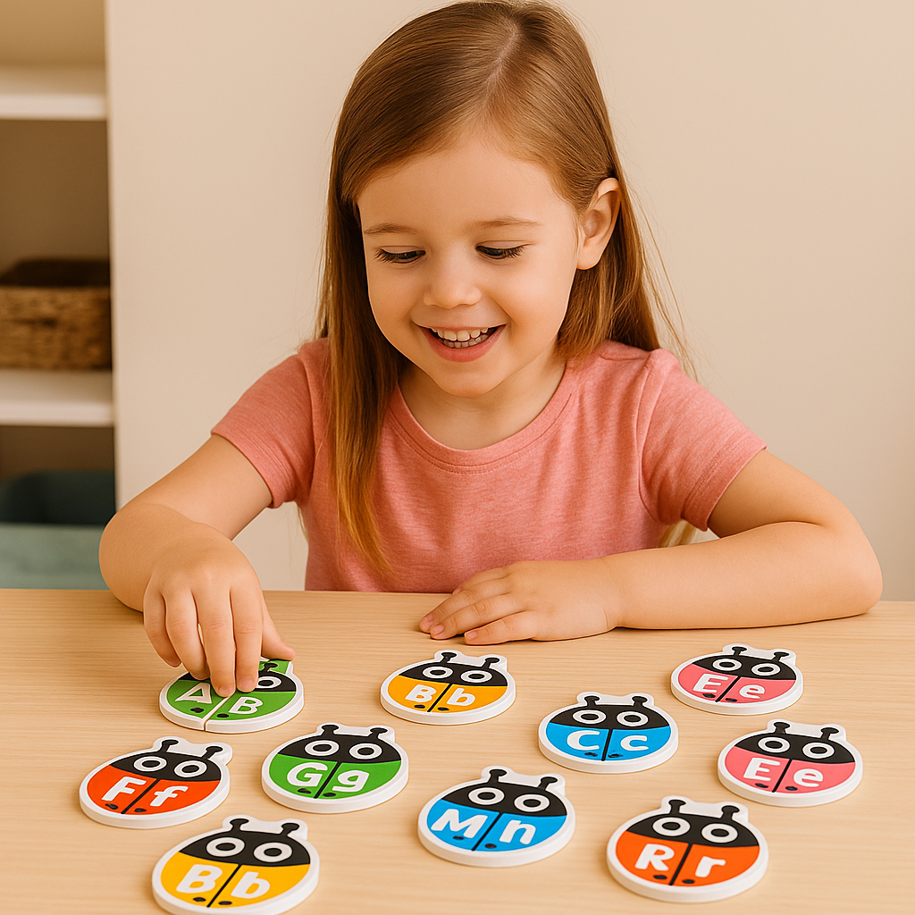 BuchstabenWelt Holzpuzzle – Montessori Alphabet Lernspiel
