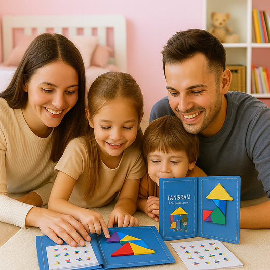 Magnetimo – Das tragbare Montessori Magnet-Tangram-Buch