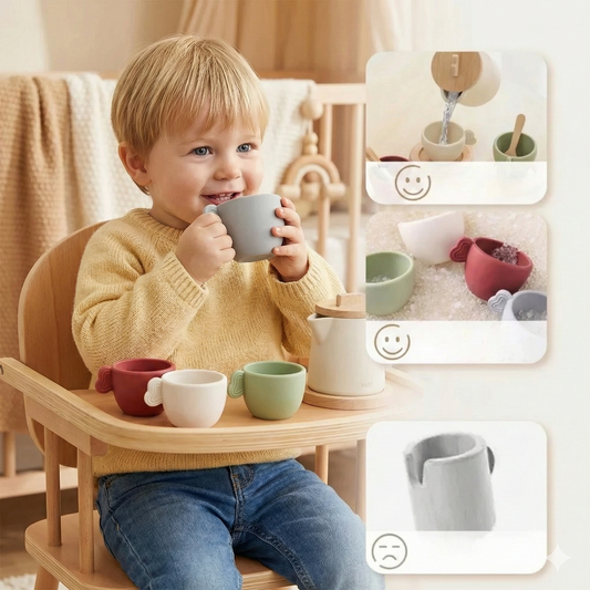 TeeZeit Freunde – Holz- & Silikon-Teeset