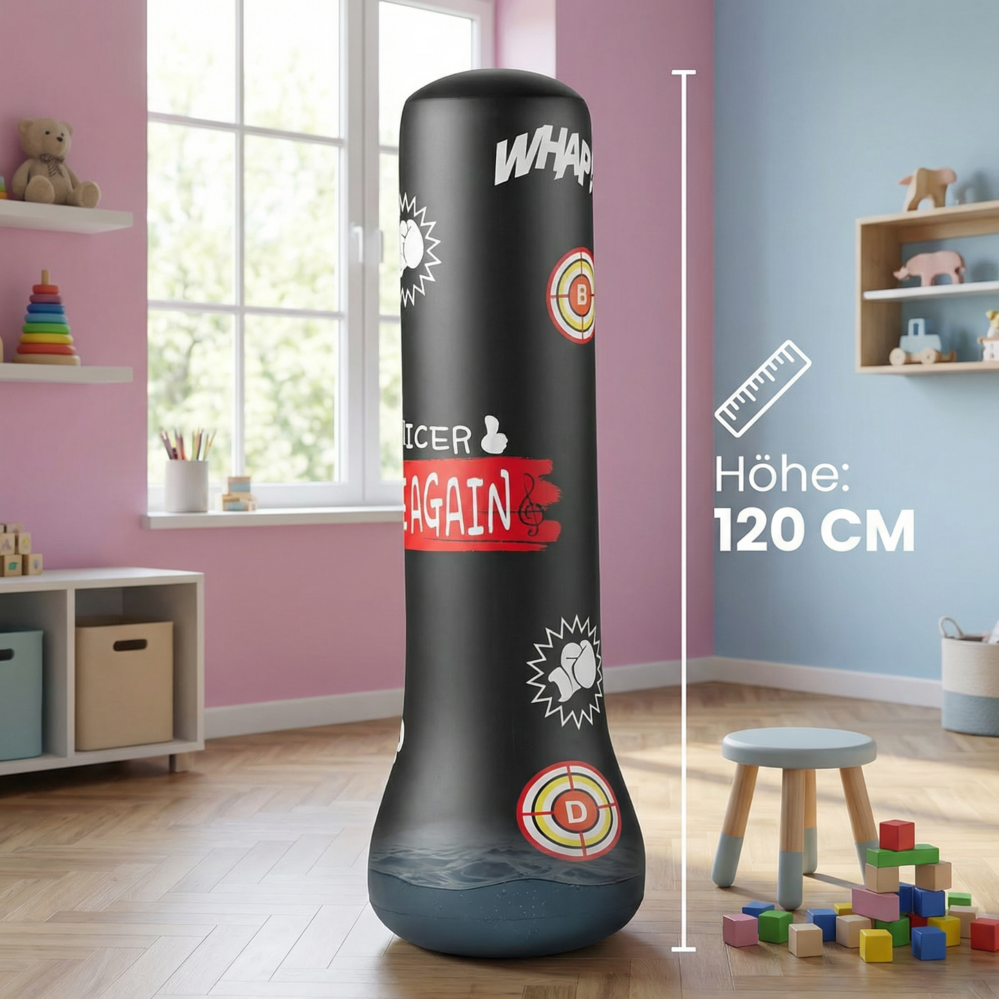 PowerBounce – Aufblasbarer Kinder-Boxsack mit Wasserbefüllung