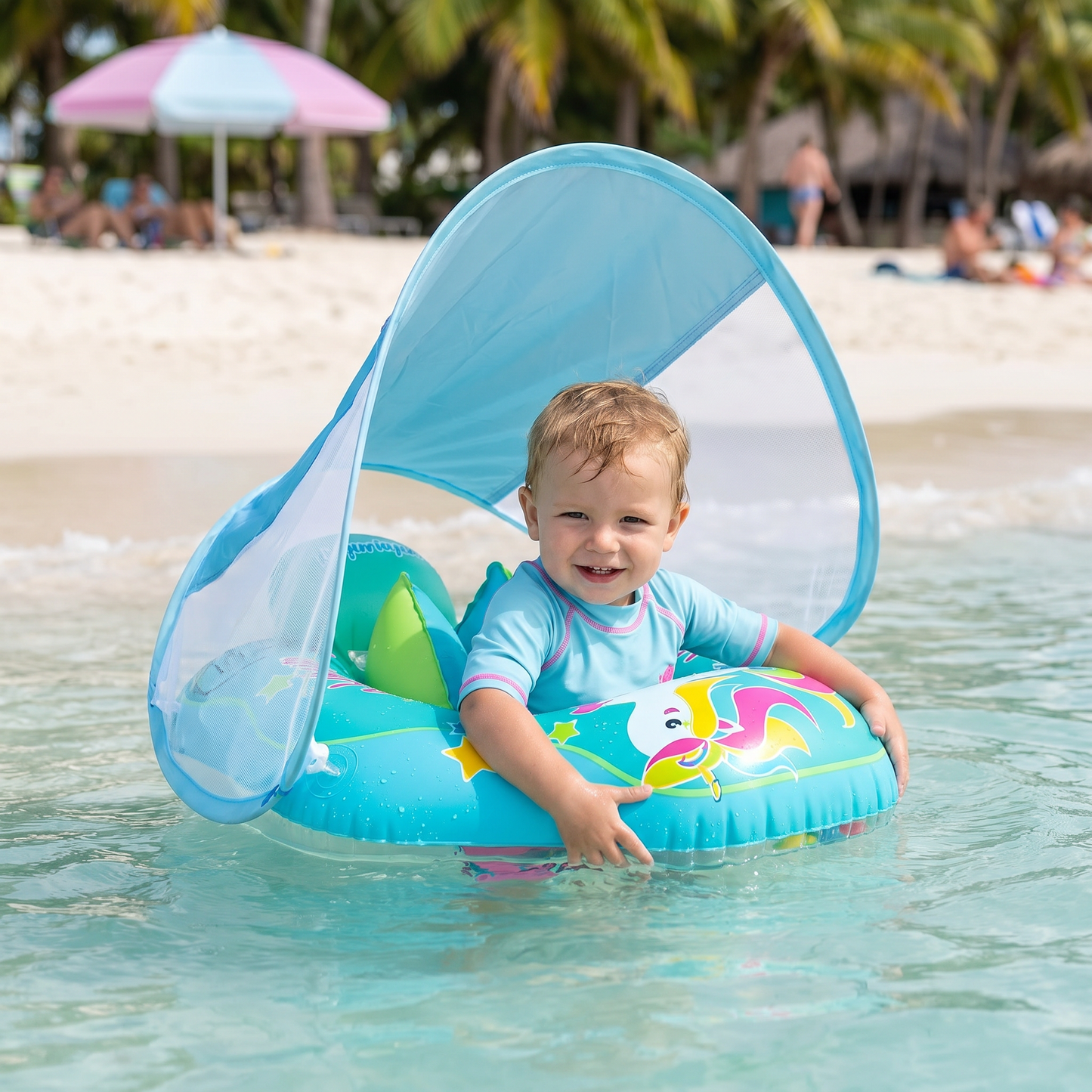 SunnyFloat Baby – Aufblasbarer Schwimmring mit Sonnendach
