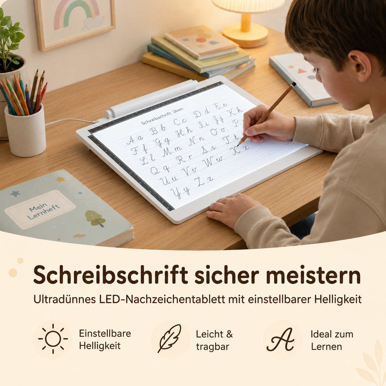 LightSketch Zeichenbrett – Leuchtendes Mal- & Nachzeichentablett für Kinder