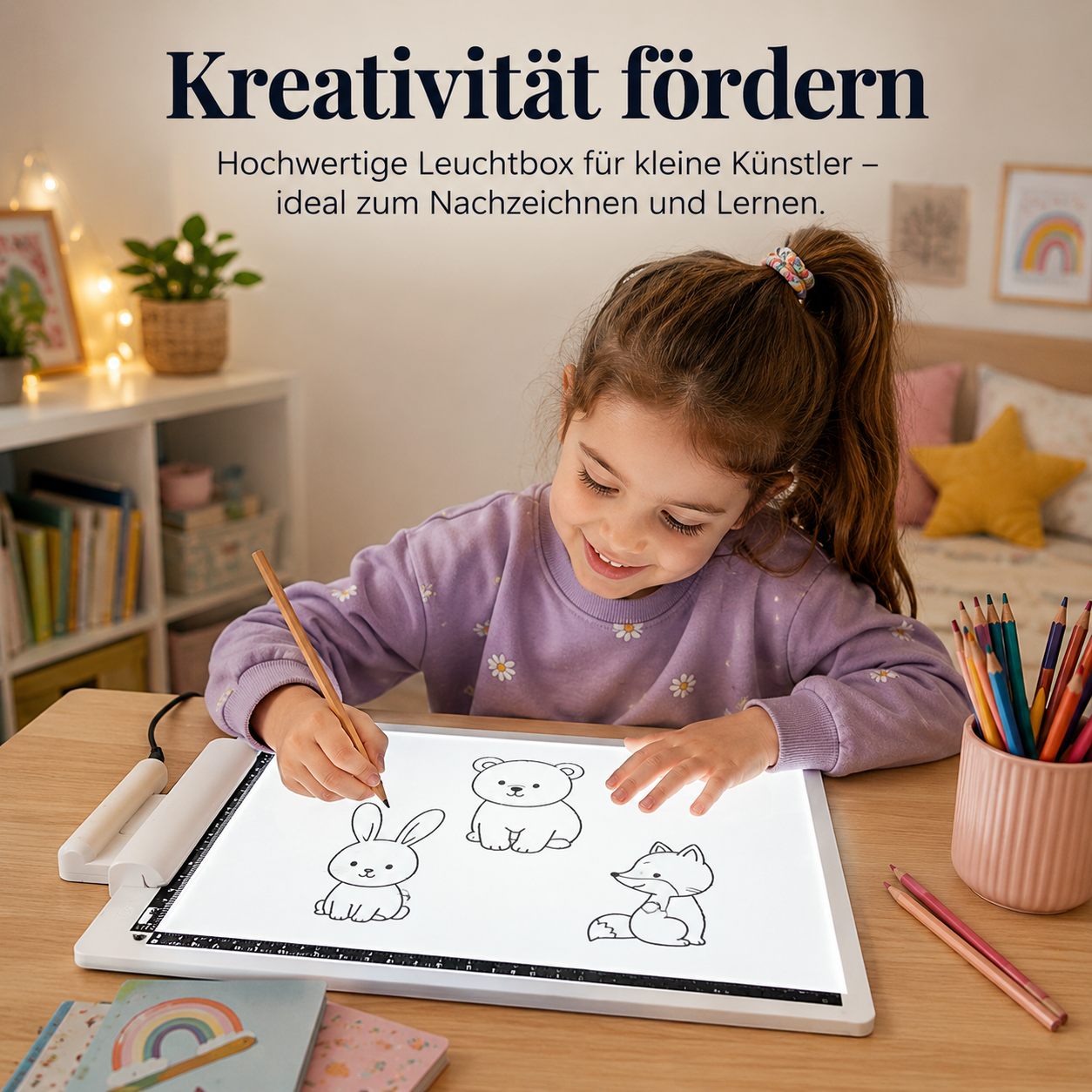 LightSketch Zeichenbrett – Leuchtendes Mal- & Nachzeichentablett für Kinder
