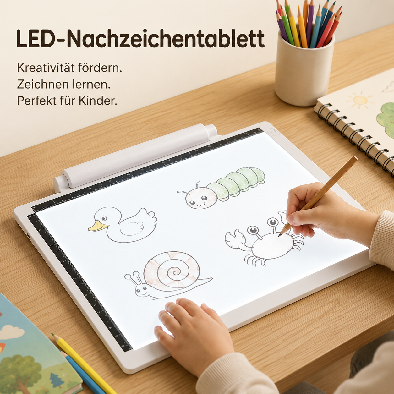 LightSketch Zeichenbrett – Leuchtendes Mal- & Nachzeichentablett für Kinder