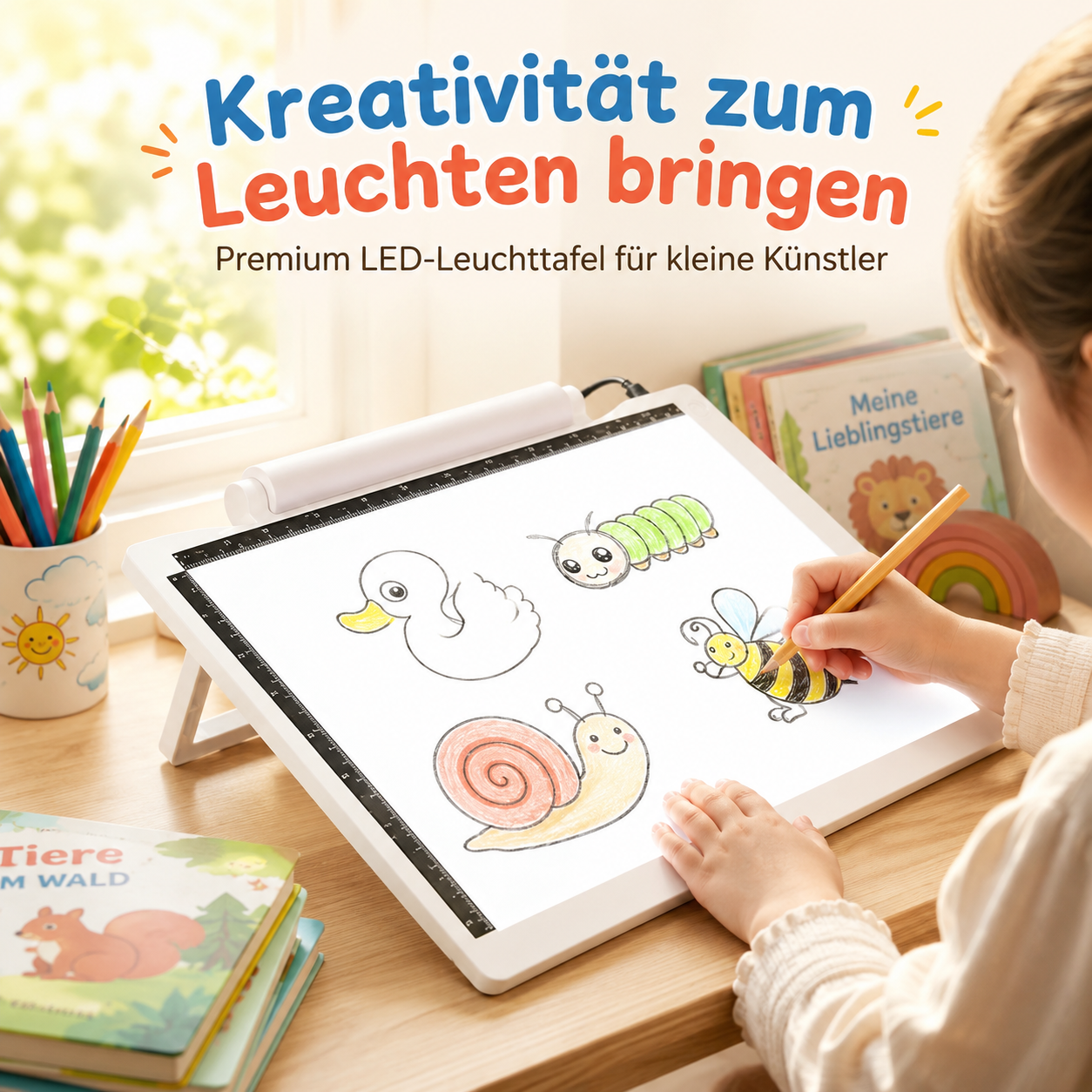 LightSketch Zeichenbrett – Leuchtendes Mal- & Nachzeichentablett für Kinder