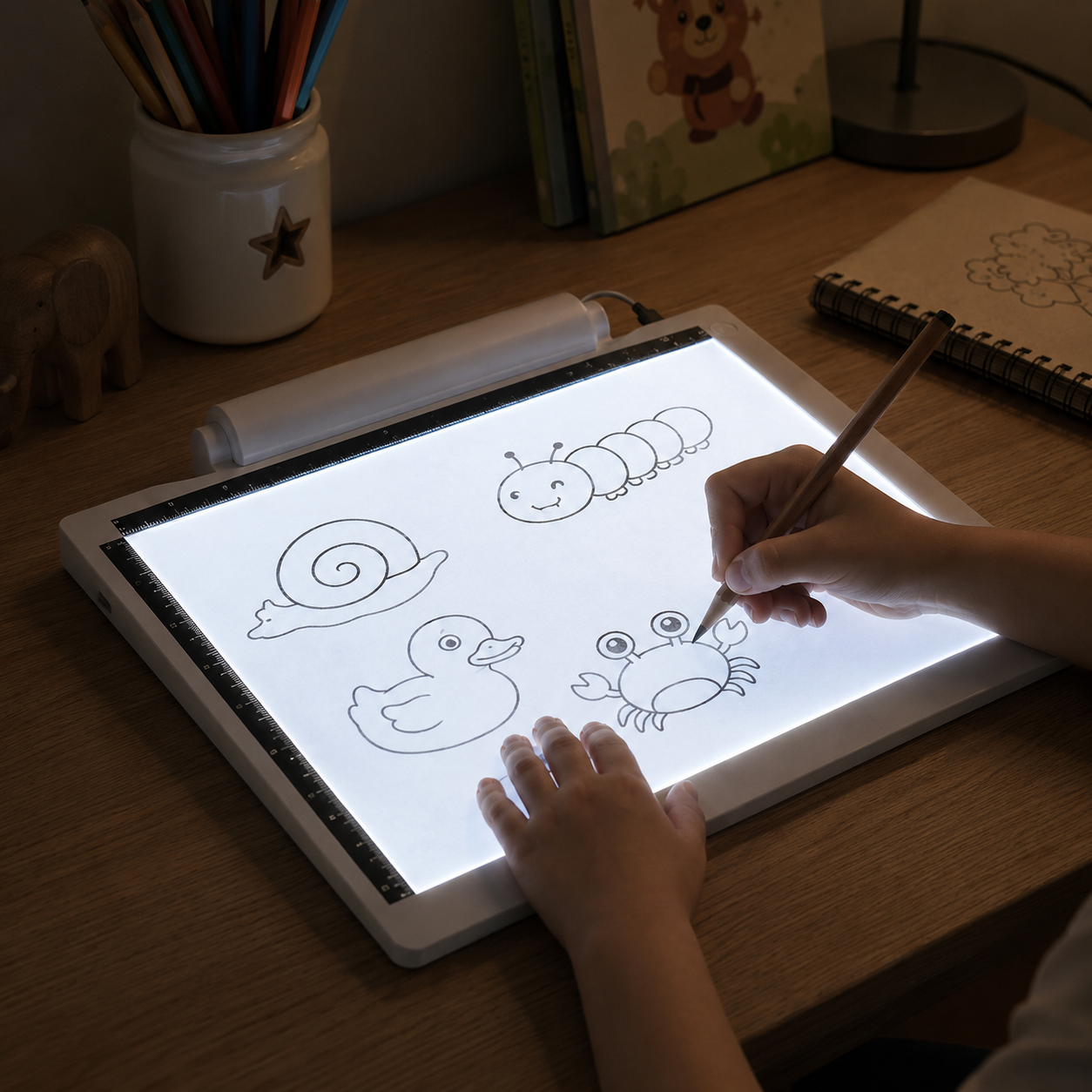 LightSketch Zeichenbrett – Leuchtendes Mal- & Nachzeichentablett für Kinder