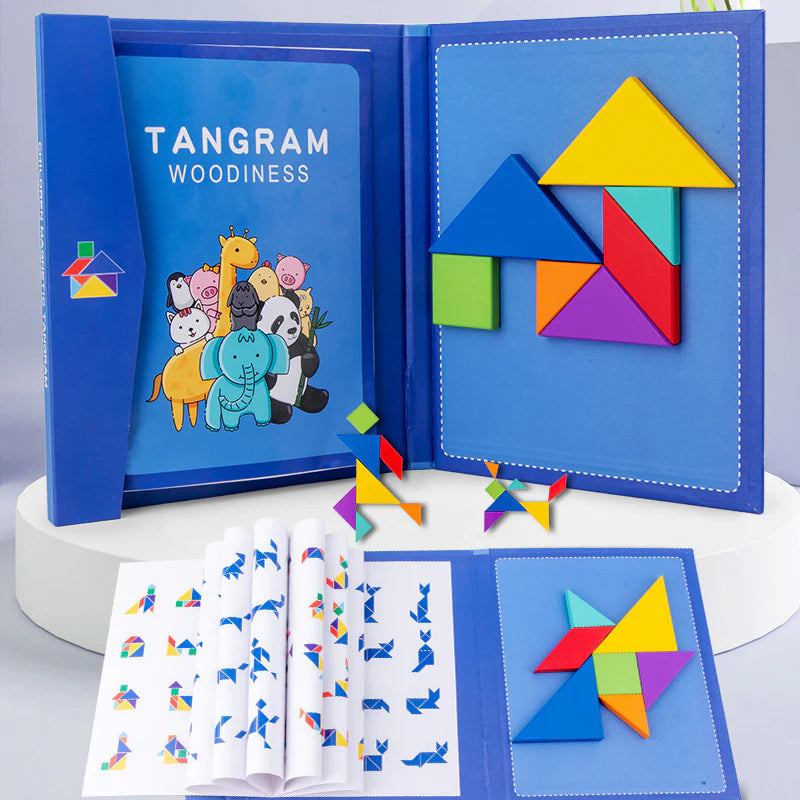 Magnetimo – Das tragbare Montessori Magnet-Tangram-Buch
