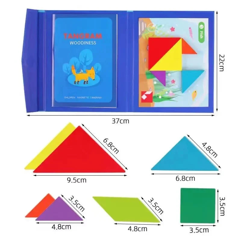 Magnetimo – Das tragbare Montessori Magnet-Tangram-Buch