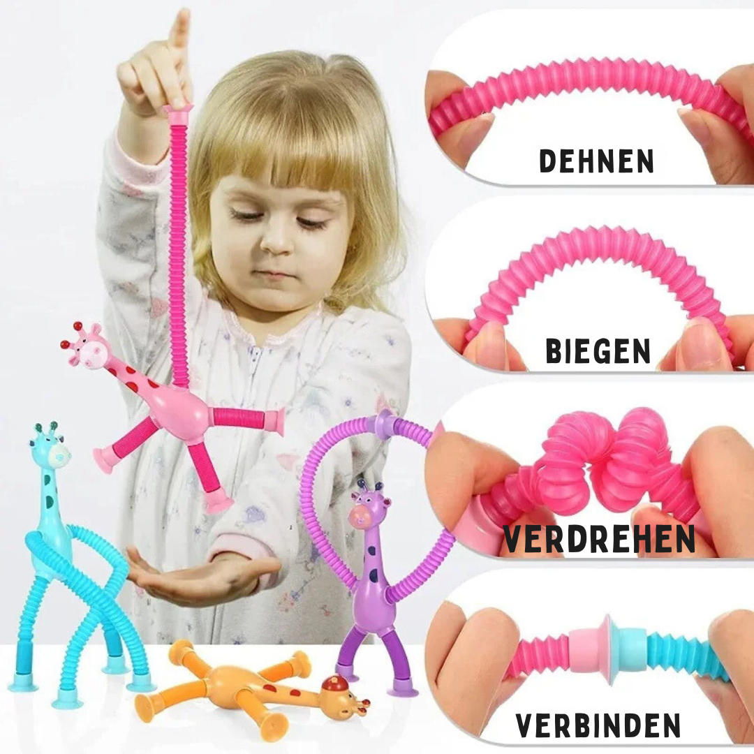 FlexiGiraff Pop & Stick – Sensorisches Saugnapf Spielzeug