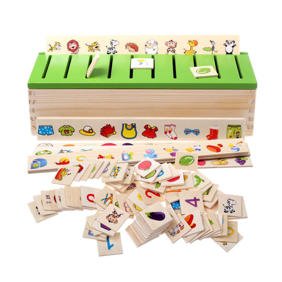 Montibox Montessori Holz Sortierbox