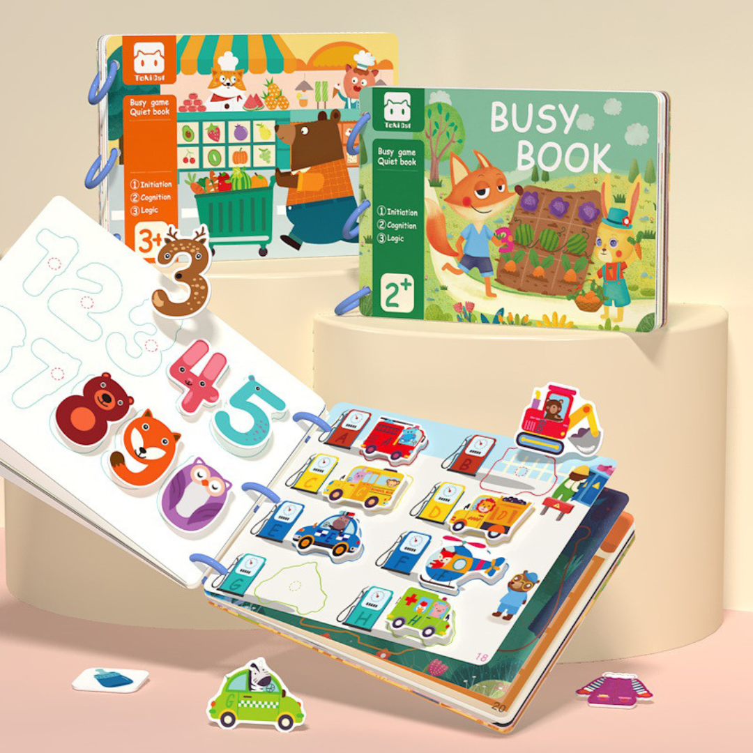 QuietBook Entdeckerwelt – Sensorisches Montessori Beschäftigungbuch