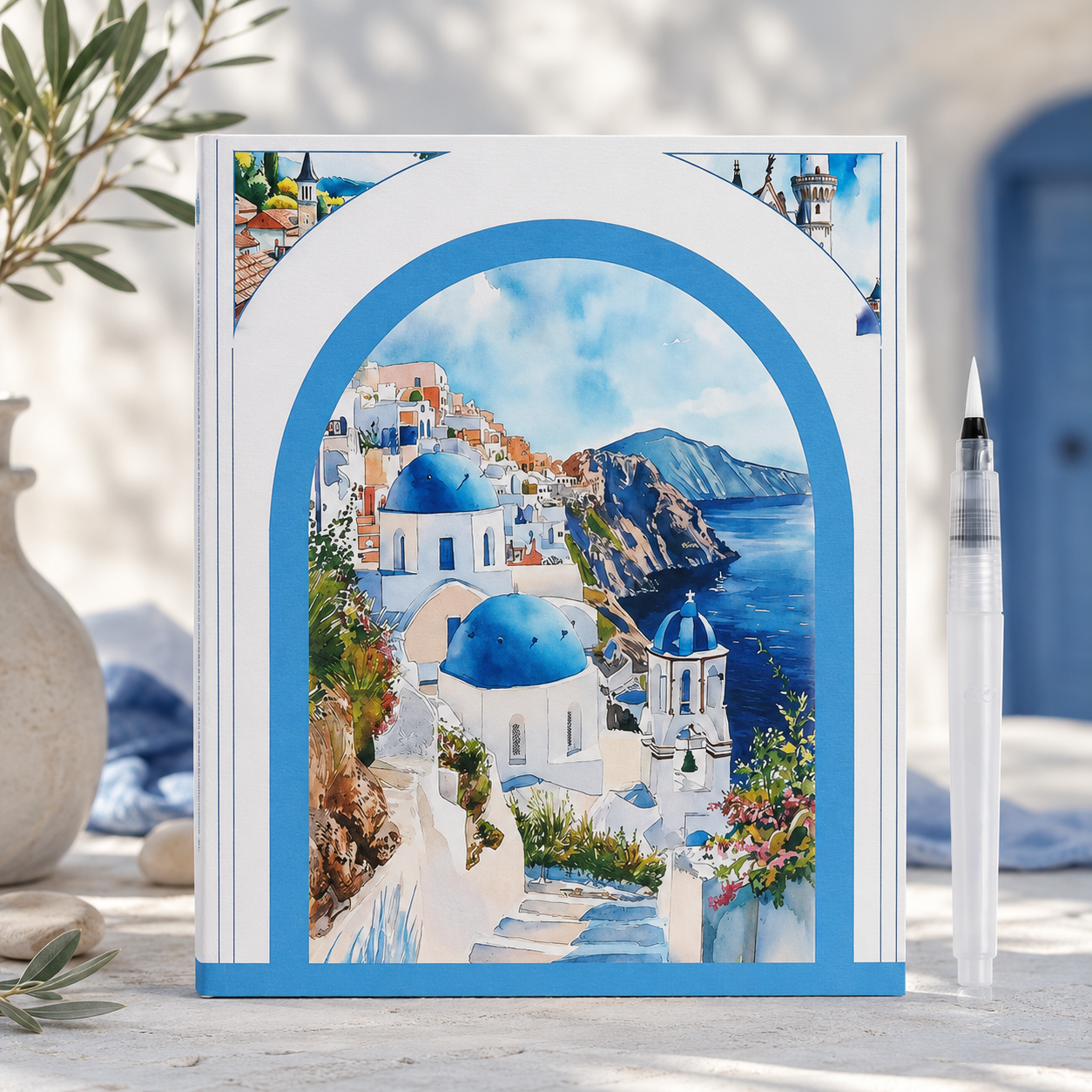 AquaArt Kreativbuch – Aquarell Malset mit Wasserpinsel
