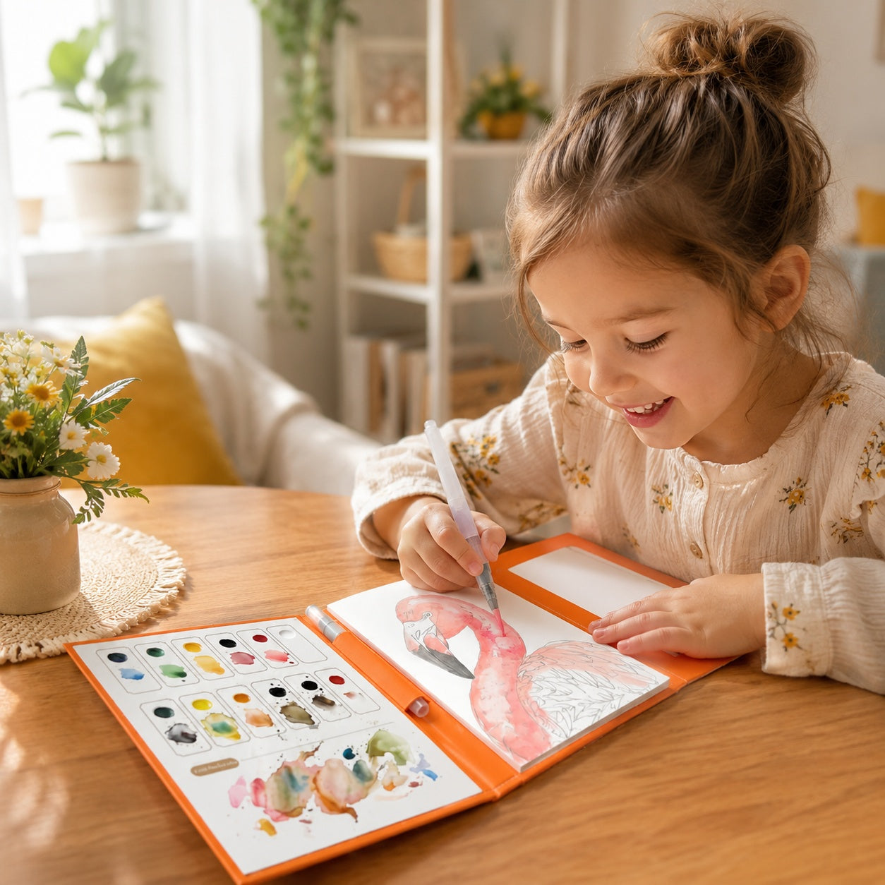 AquaArt Kreativbuch – Aquarell Malset mit Wasserpinsel