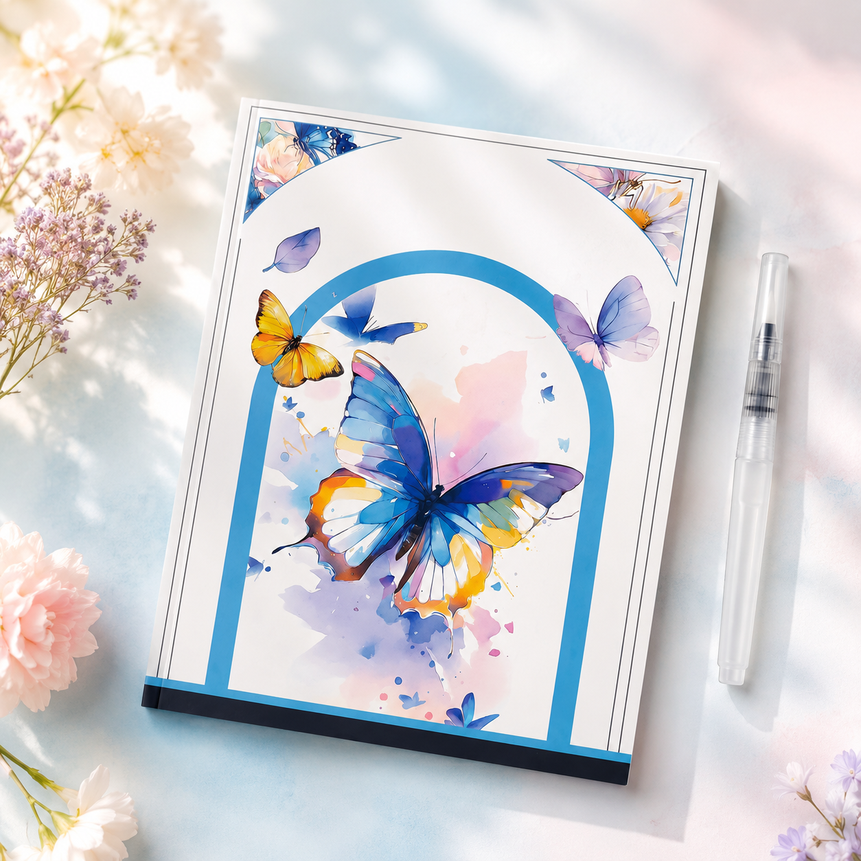 AquaArt Kreativbuch – Aquarell Malset mit Wasserpinsel