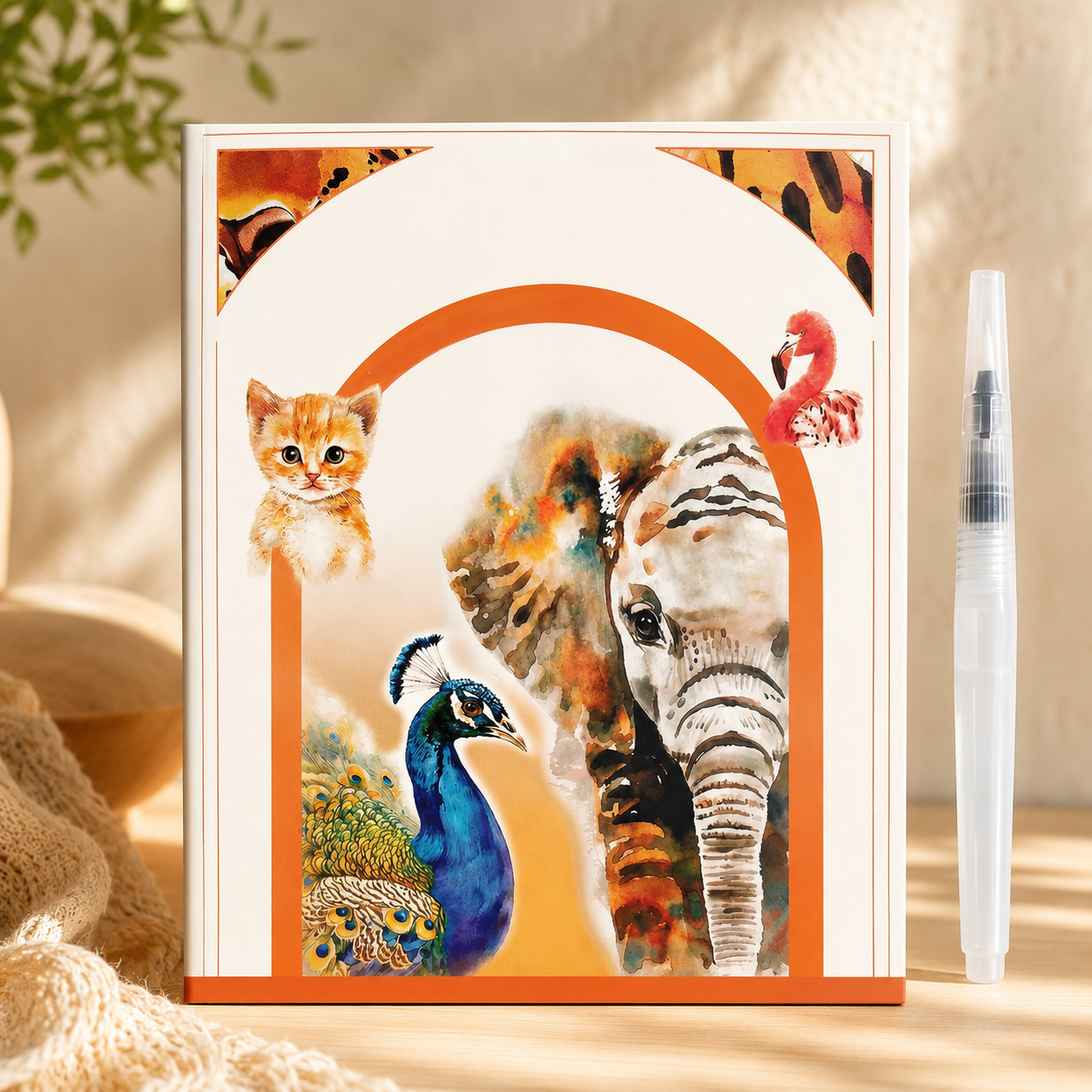 AquaArt Kreativbuch – Aquarell Malset mit Wasserpinsel