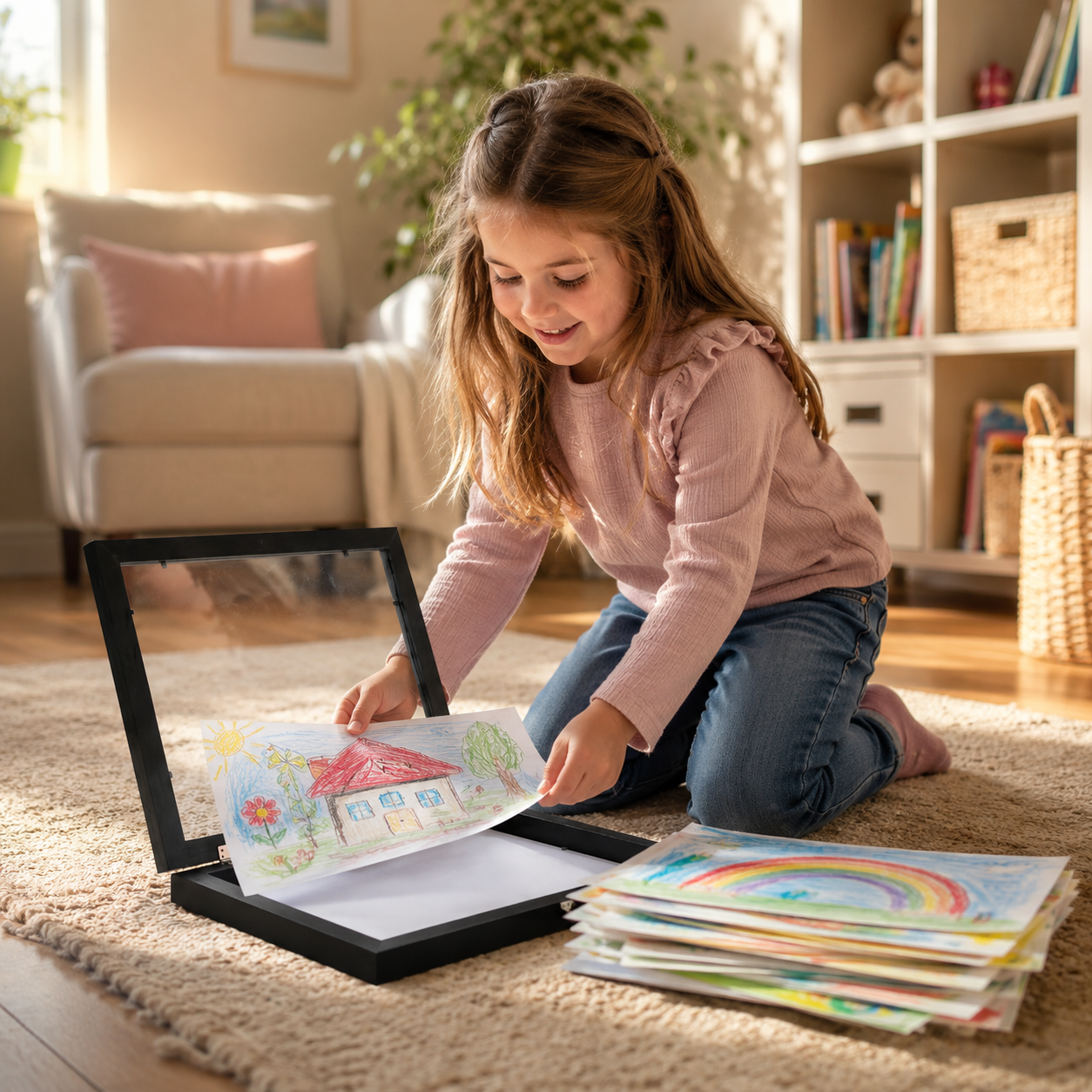 ArtFrame Kids – Bilderrahmen mit Aufbewahrung für Kinderzeichnungen