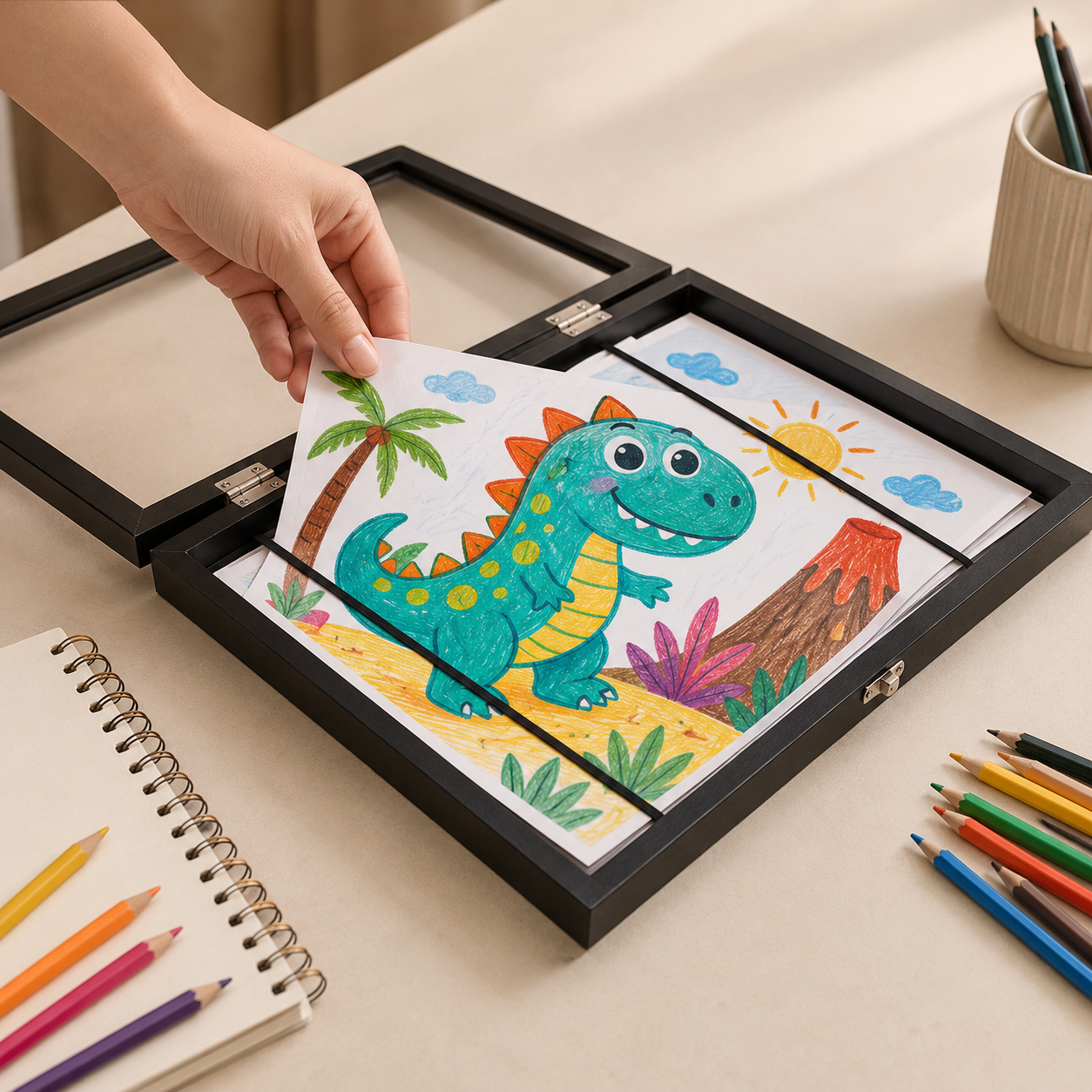 ArtFrame Kids – Bilderrahmen mit Aufbewahrung für Kinderzeichnungen