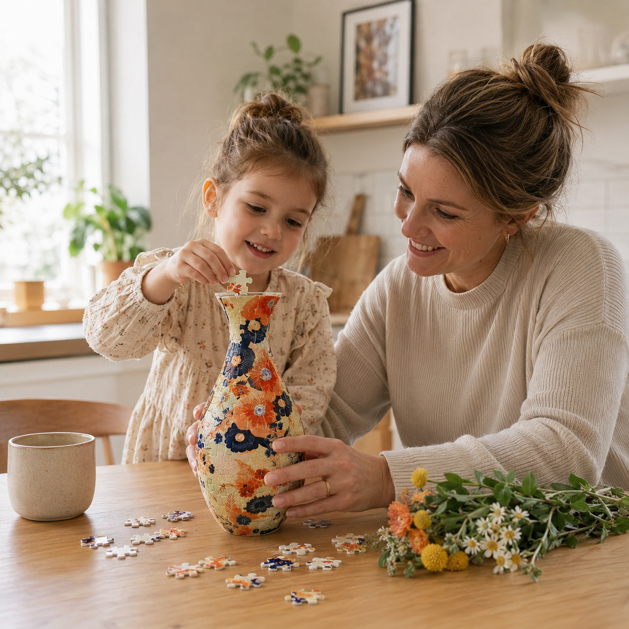 BloomPuzzle Vase – DIY 3D Puzzle-Blumenvase