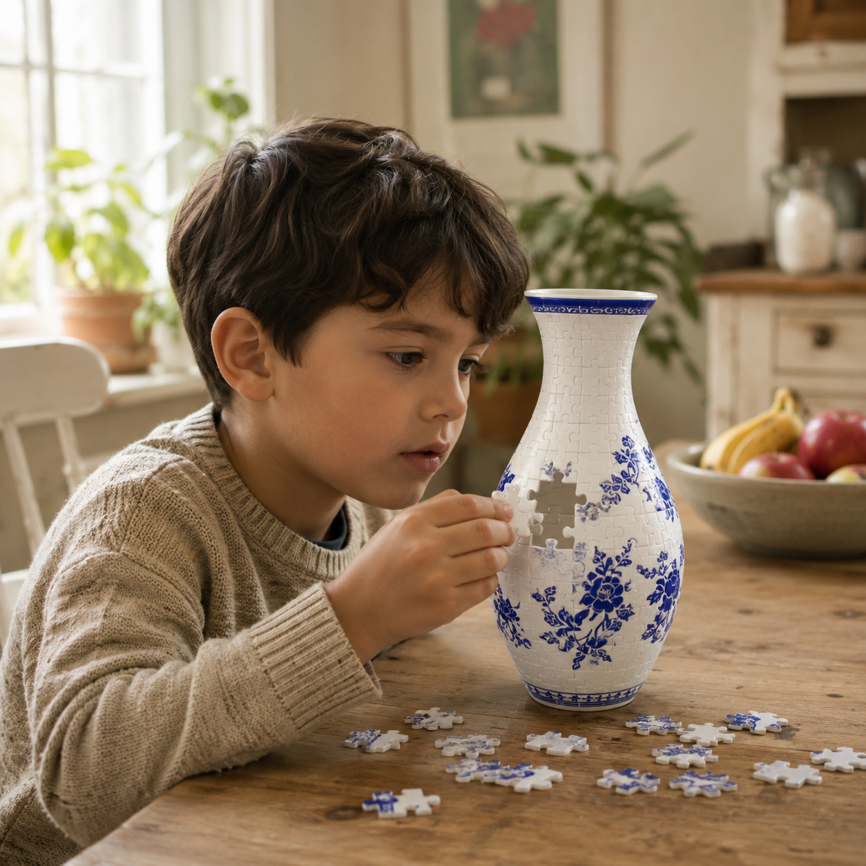 BloomPuzzle Vase – DIY 3D Puzzle-Blumenvase