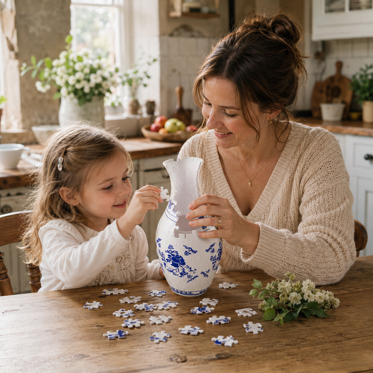 BloomPuzzle Vase – DIY 3D Puzzle-Blumenvase