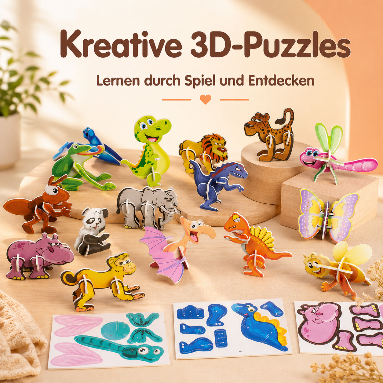 BuildWorld 3D Puzzle – Kreatives Steckpuzzle für kleine Entdecker
