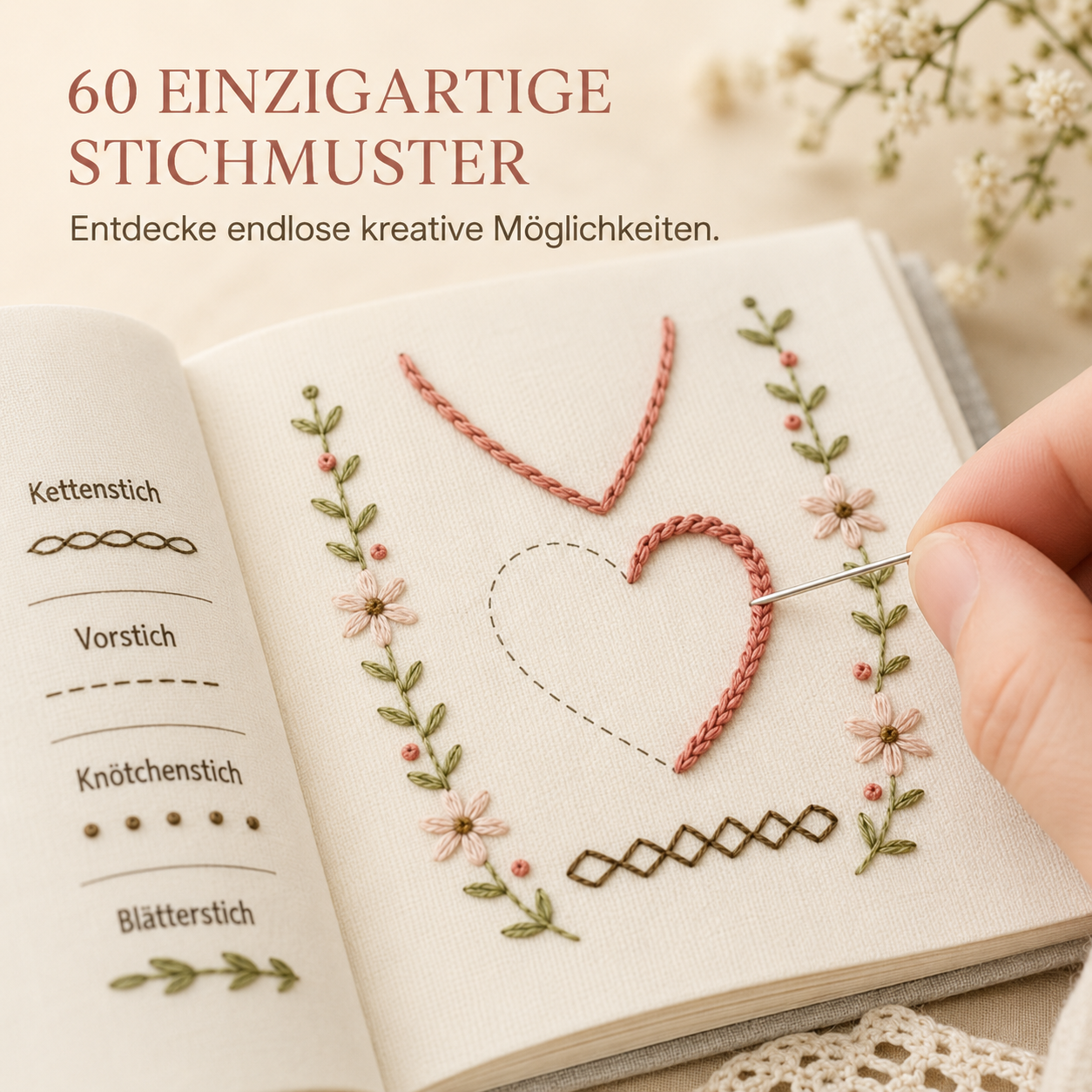 CalmStitch Kreativbuch – Stickbuch für entspannte Familienmomente