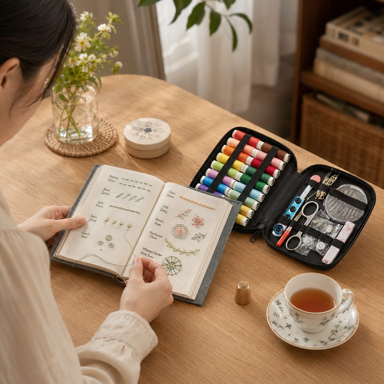 CalmStitch Kreativbuch – Stickbuch für entspannte Familienmomente