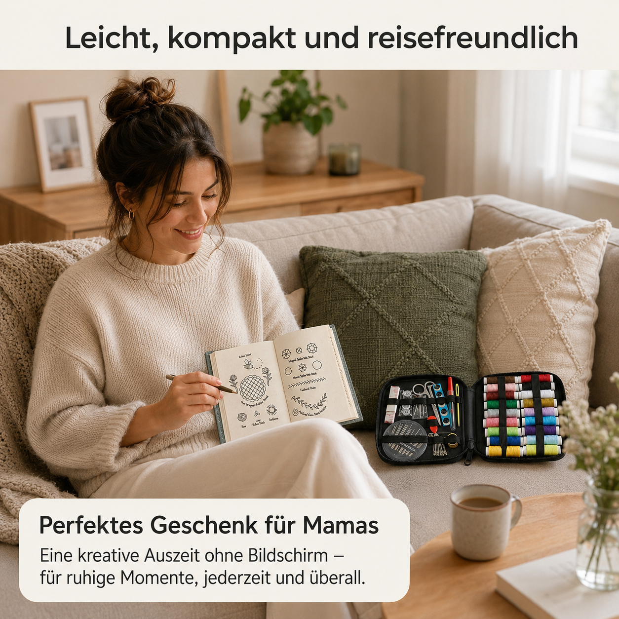 CalmStitch Kreativbuch – Stickbuch für entspannte Familienmomente