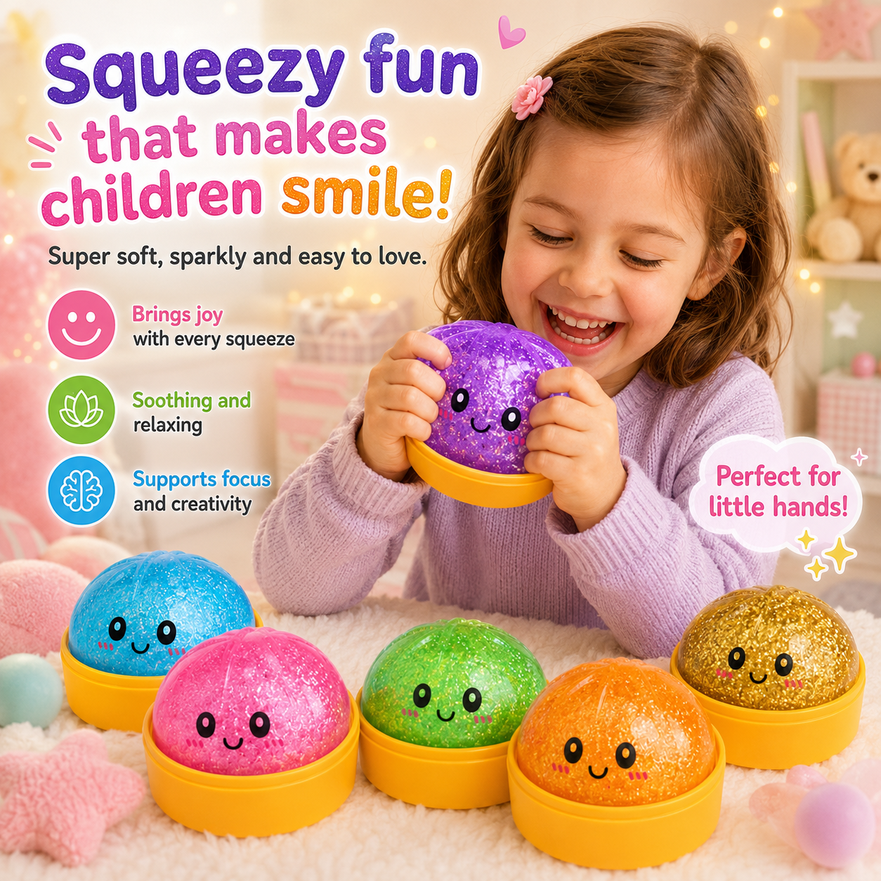Glitter Dumpling Anti-Stress Squishy Toy