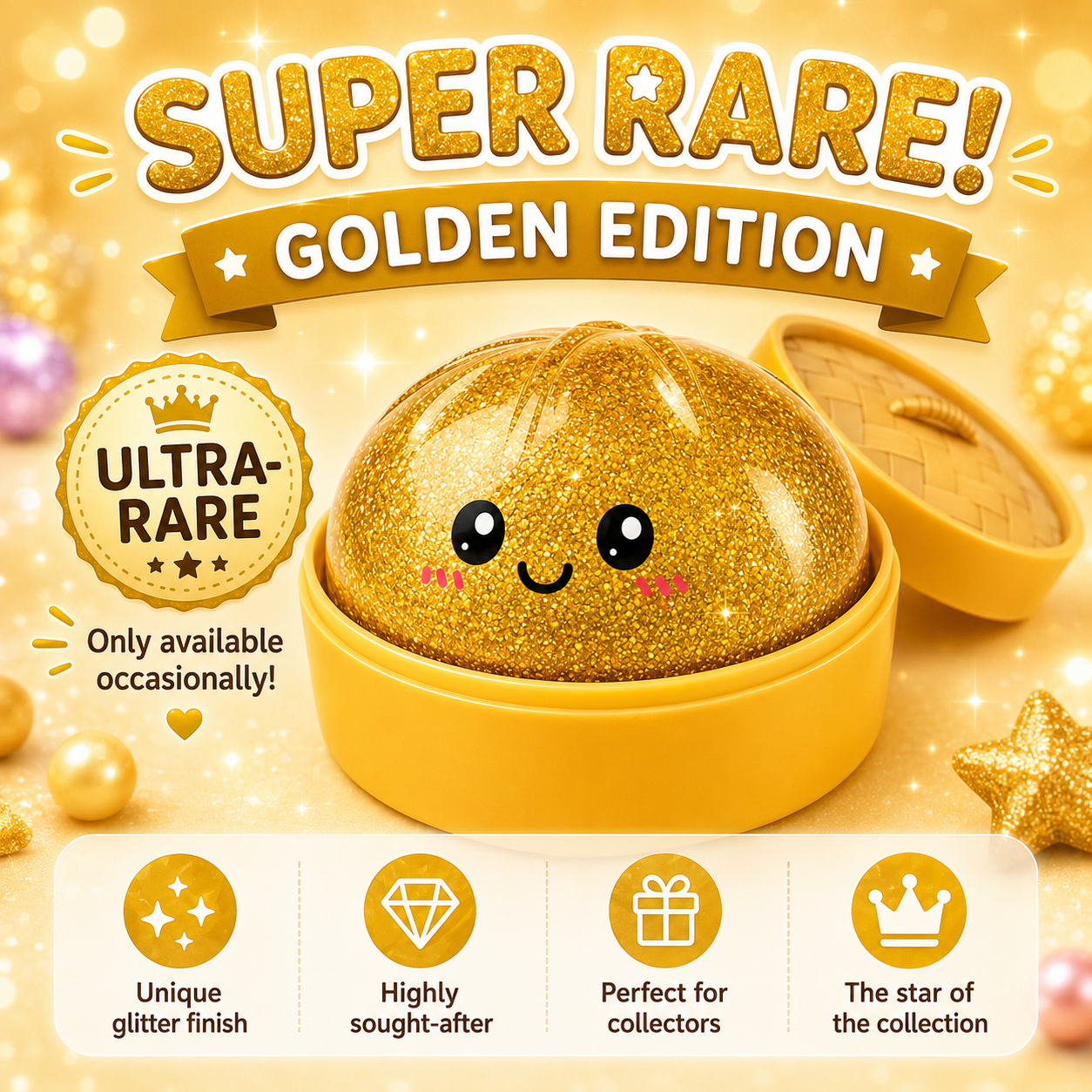 Glitter Dumpling Anti-Stress Squishy Toy