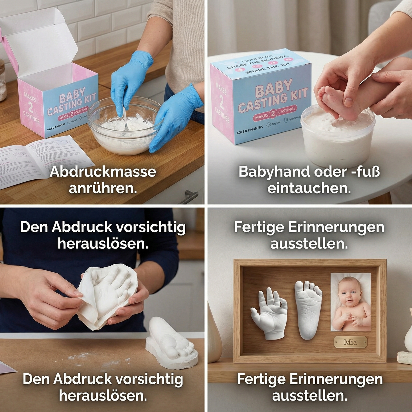 TinyMoments – Baby Hand- & Fußabdruck Erinnerungsset