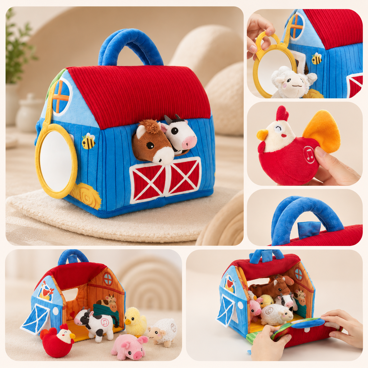 FarmyFriends – Kuscheliges Bauernhof Tier-Set mit echten Tiergeräuschen