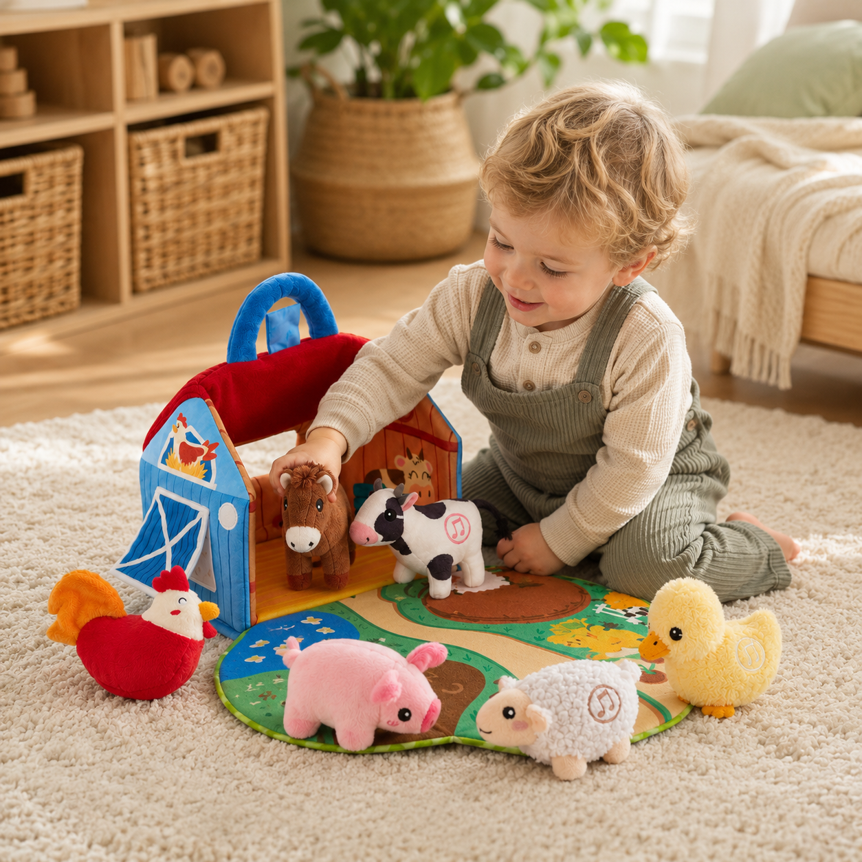 FarmyFriends – Kuscheliges Bauernhof Tier-Set mit echten Tiergeräuschen
