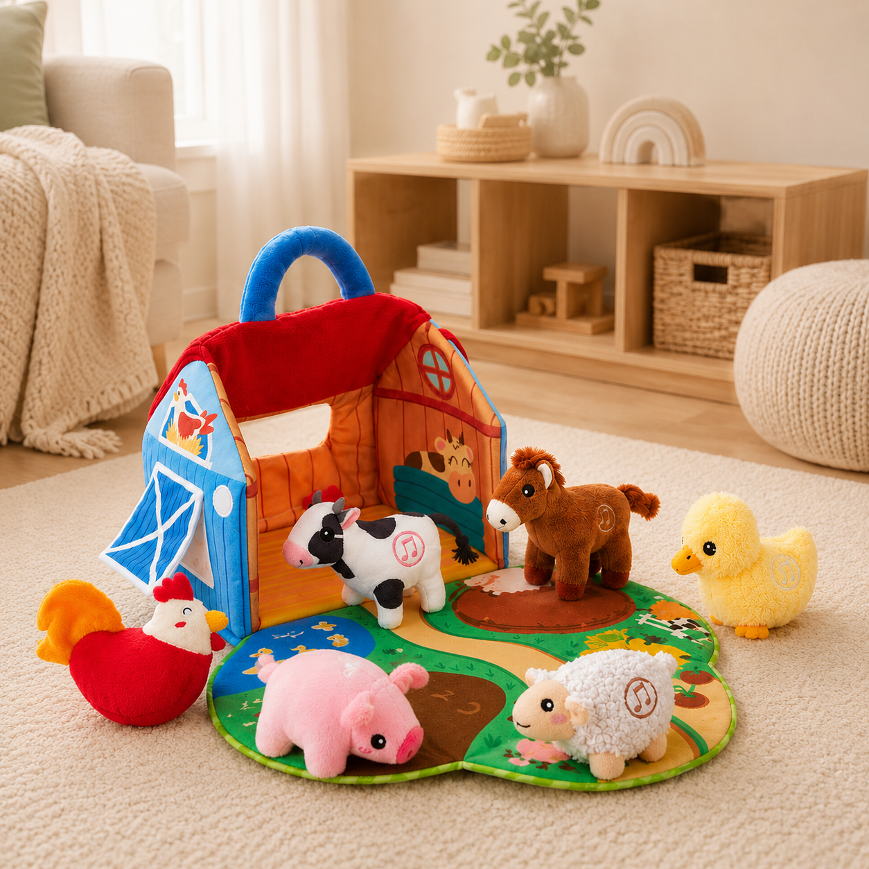 FarmyFriends – Kuscheliges Bauernhof Tier-Set mit echten Tiergeräuschen