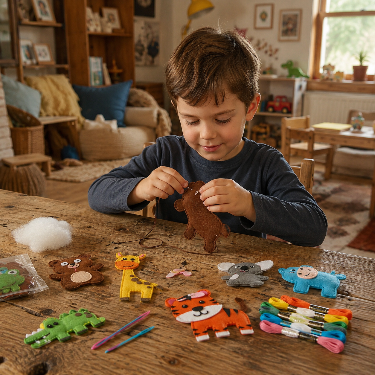 FeltFriends Nähset – Kreatives DIY Filztier Bastelset für Kinder