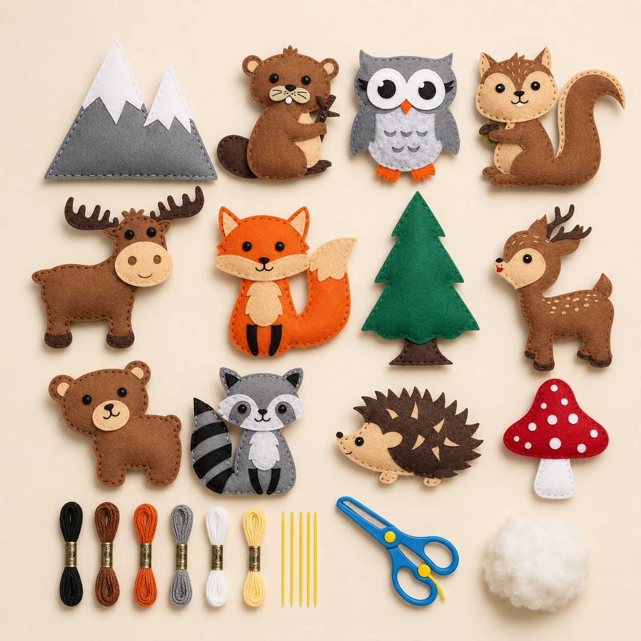 FeltFriends Nähset – Kreatives DIY Filztier Bastelset für Kinder
