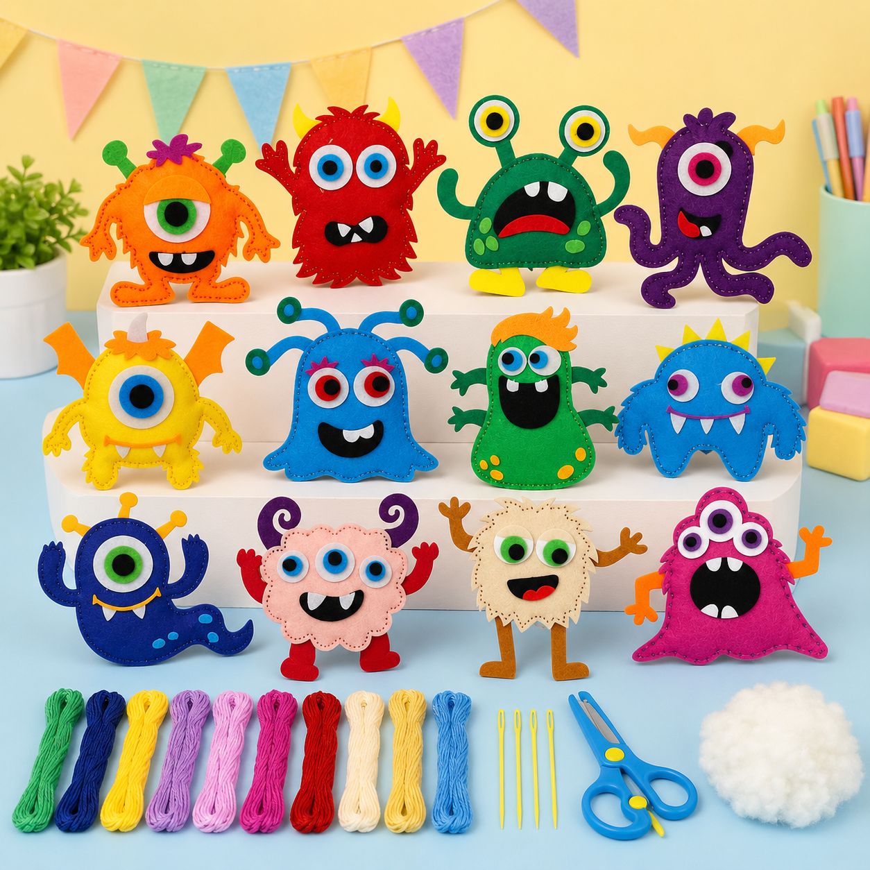 FeltFriends Nähset – Kreatives DIY Filztier Bastelset für Kinder