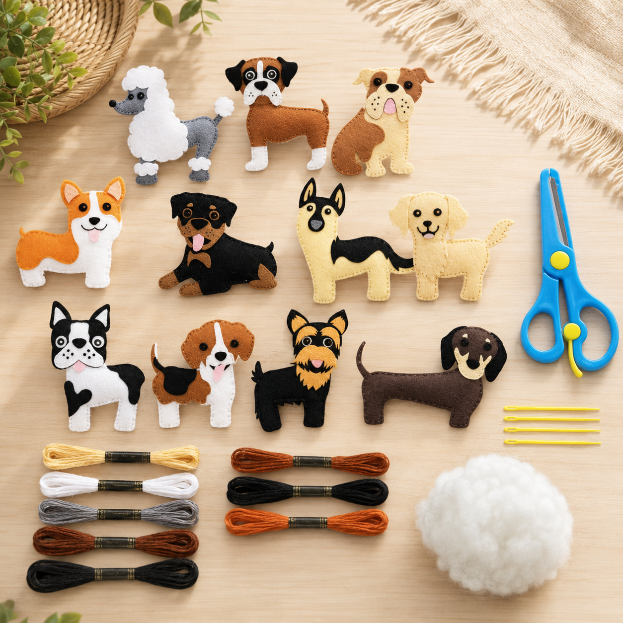 FeltFriends Nähset – Kreatives DIY Filztier Bastelset für Kinder