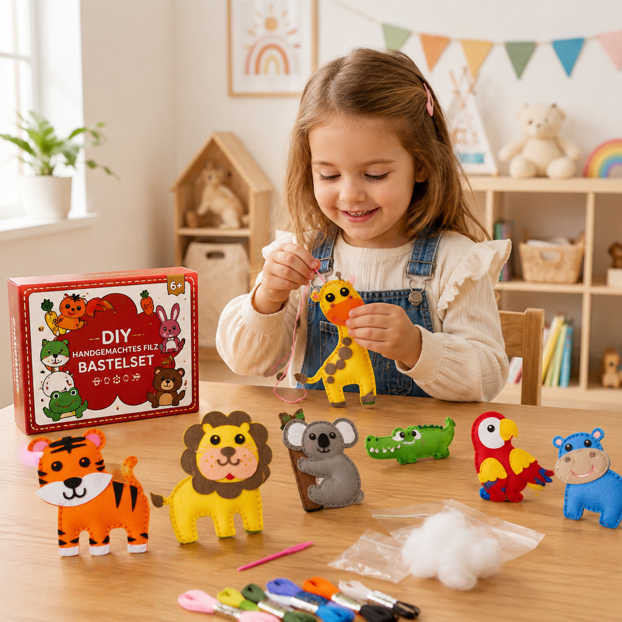 FeltFriends Nähset – Kreatives DIY Filztier Bastelset für Kinder