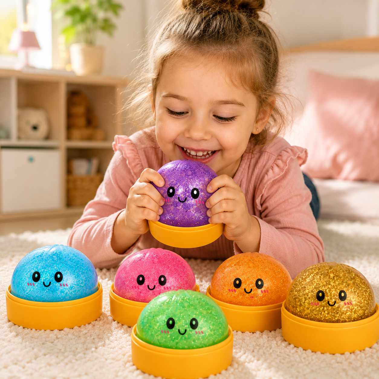 Glitter Dumpling Squishy – Funkelndes Anti-Stress Spielzeug