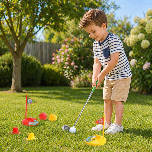 GreenSwing Kids – Kinder Golfspiel-Set mit verstellbaren Schlägern