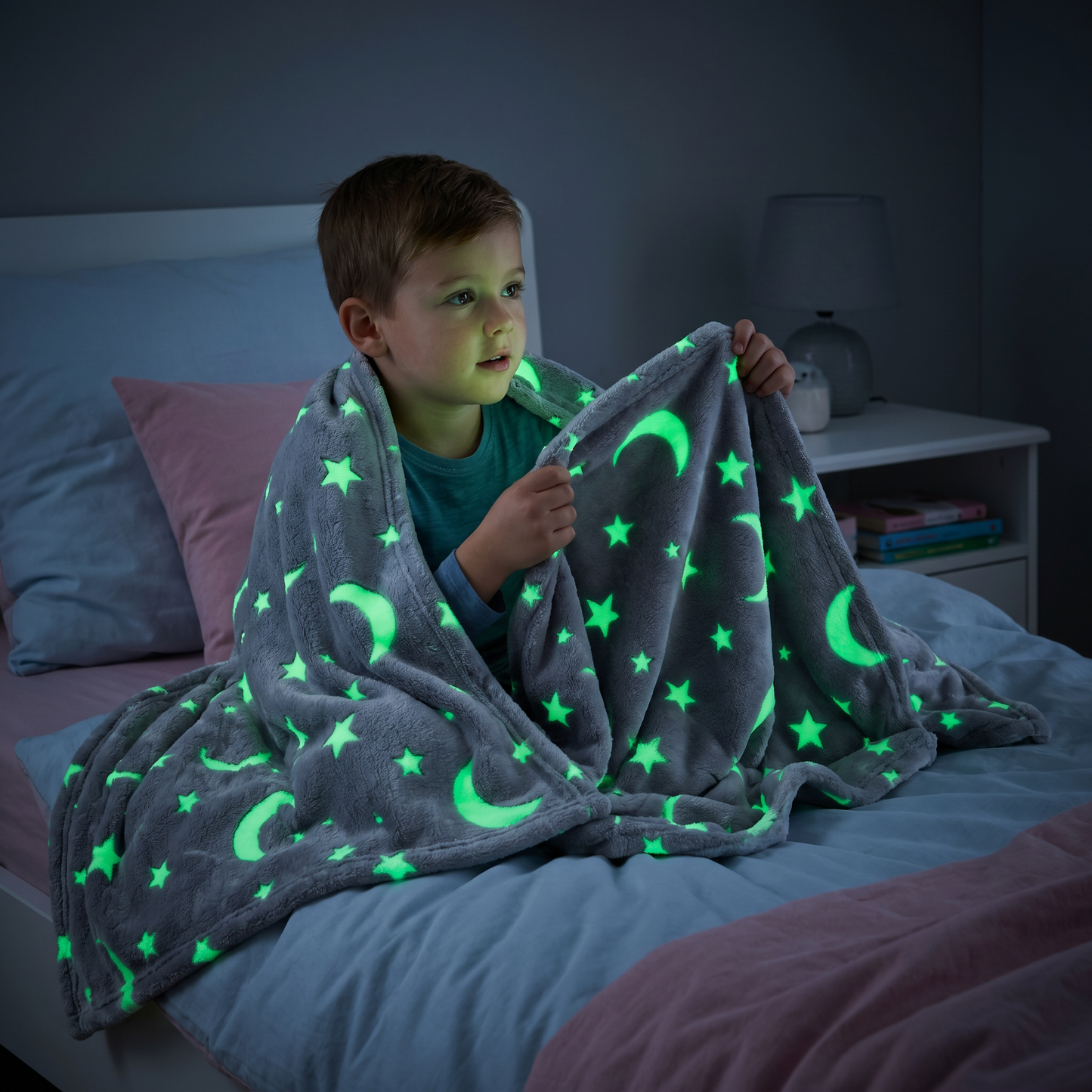 StarDream Kuscheldecke – Leuchtende Sternendecke für magische Nächte
