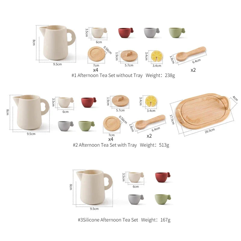 TeeZeit Freunde – Holz- & Silikon-Teeset